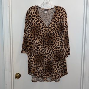 JORDAN TAYLOR ANIMAL PRINT COVERUP DRESS Sz XL